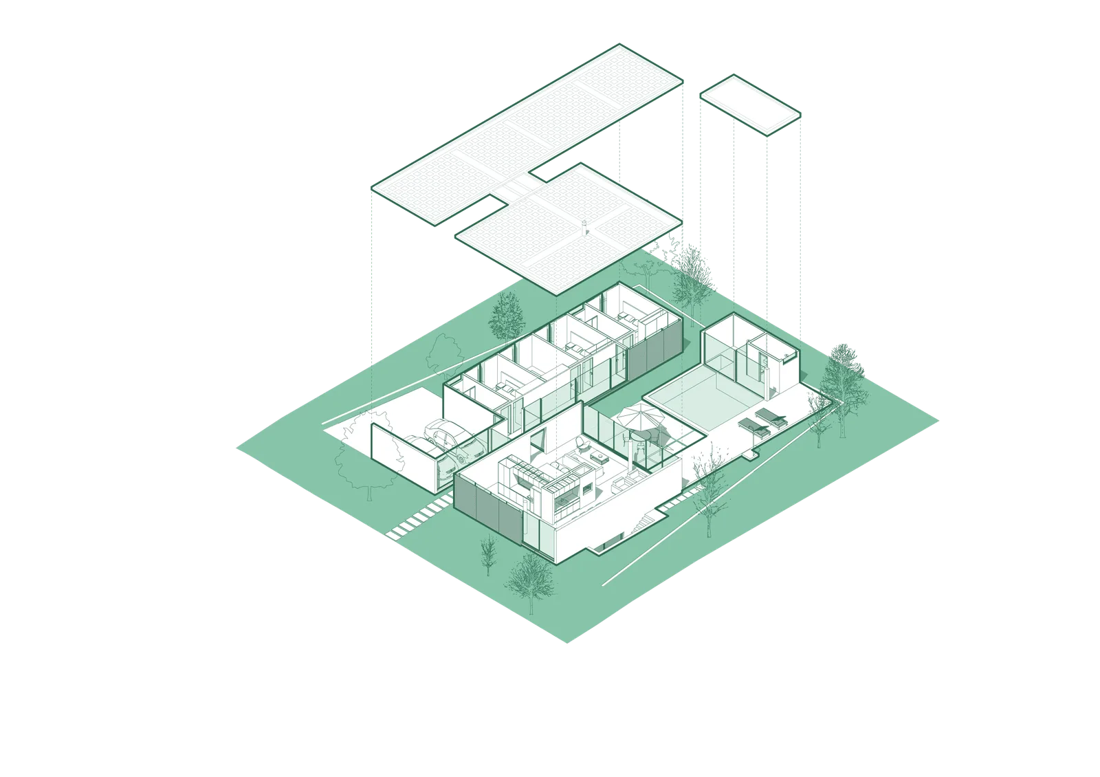 Proyecto Casa A4 modelado en Archicad
