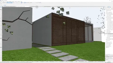 Ilustración isométrica de un edificio de viviendas modelado en BIM